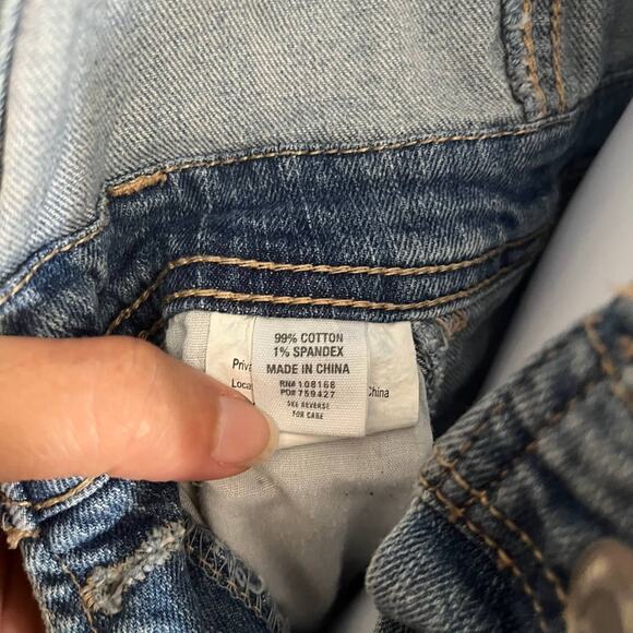 RSQ TILLY'S Distressed Denim Overalls Sz 1 Grunge Y2K Baddie Streetwear Festival - Picture 12 of 14